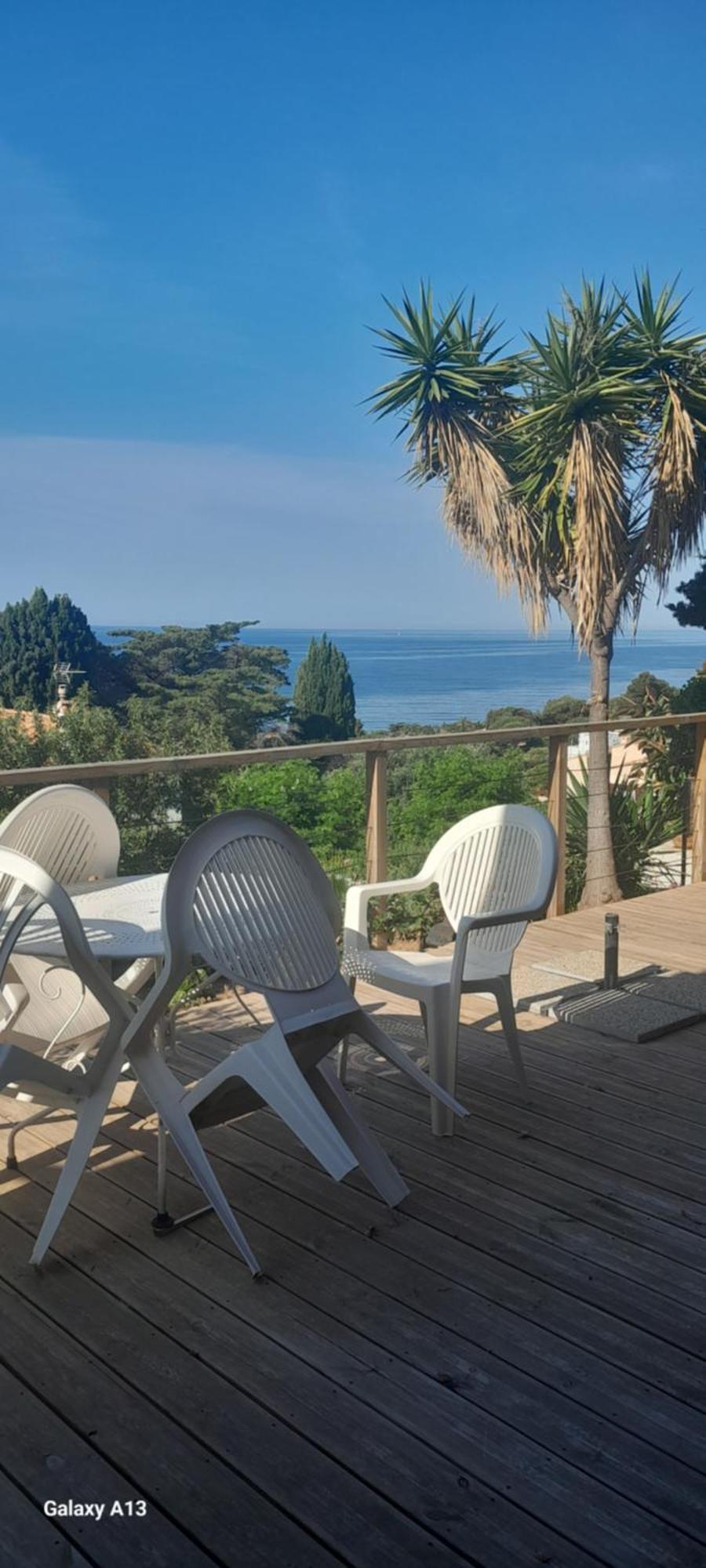 F3 Rdc Villa Vue Mer 180 Face A La Pointe De Giens Carqueiranne Zimmer foto
